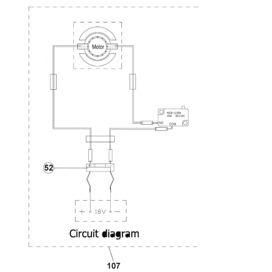 Ryobi Interrupteur MSB-1125G de meuleuse R18AG-0, R18AG-L40S, R18AG-140S (5131037469)