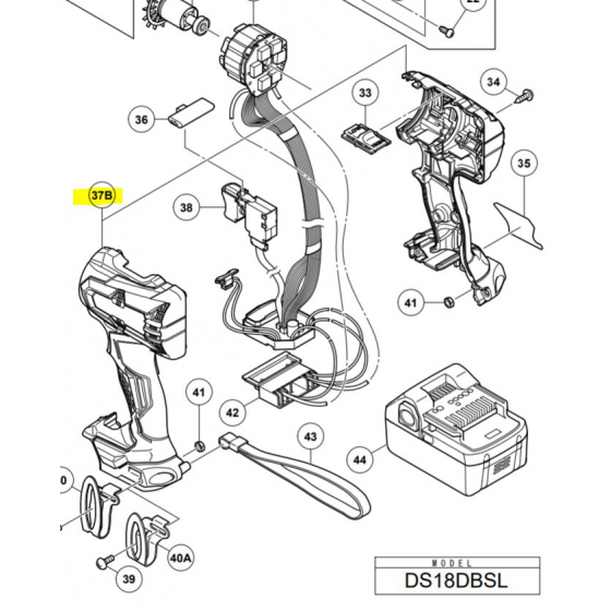 Hikoki Carter pour perceuse DS18DBSL, DV18DBSL (370618)