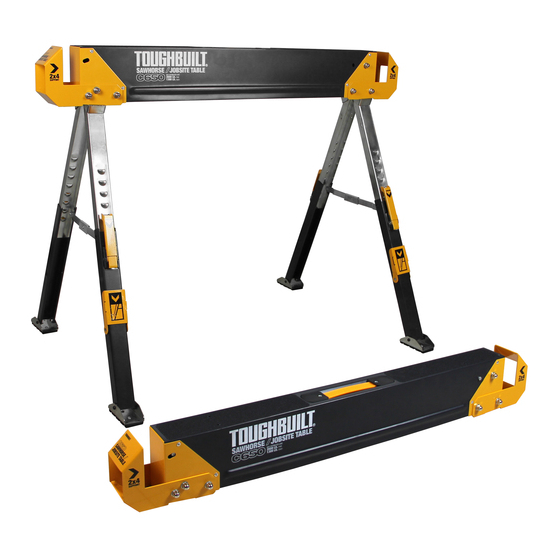 Toughbuilt Pack de 2 tréteaux-table de chantier TB-C650-2