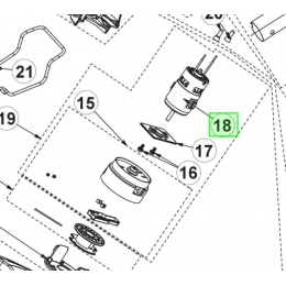 Ryobi moteur de débroussailleuse 18V RLT18113, OLT1831S, RLT1831CD3H, RLT183125, RLT183115, RLT181133H (5131035449)