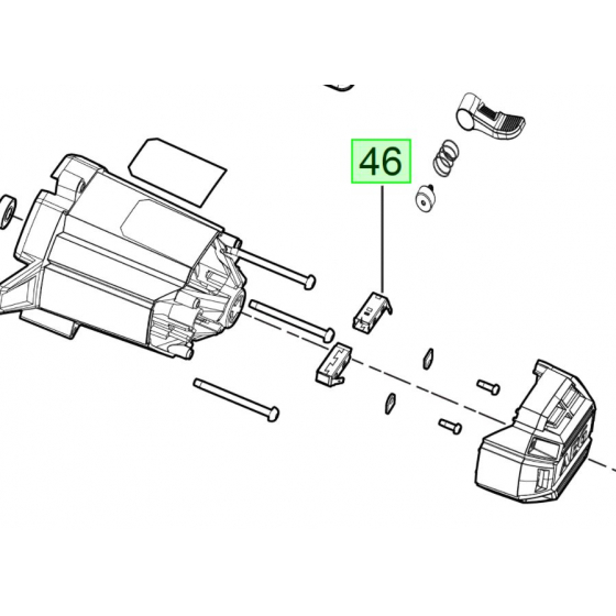 AEG Charbon avec support pour scie KS12-1 et KS15-1 (4931473149)