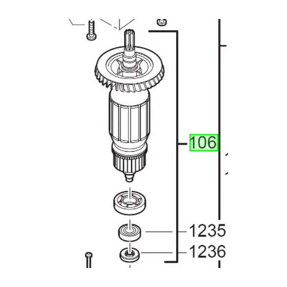 Milwaukee Induit pour perforateur K750S, K700S (4931442688)