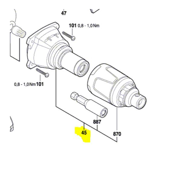 Bosch Boîte de transmission visseuse placo GSR 18 V-EC TE (2609199482)