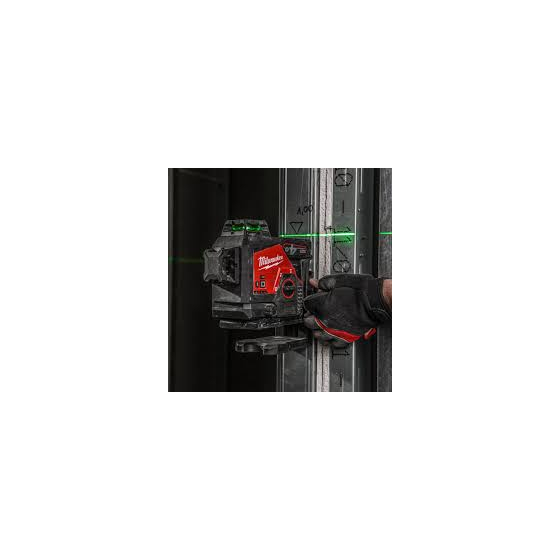 Milwaukee M12 3PLKIT-401P Laser Vert 3 Lignes 360° 1x4.0Ah + Trépied + Cellule + Coffret Packout (4933478960)