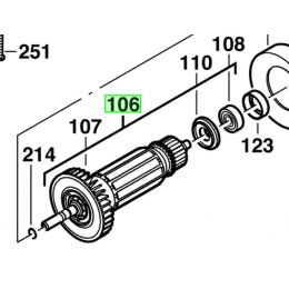 AEG Induit 230V pour scie sauteuse STEP1200X, STEP1200BX, STEP1200XE (4931426261)