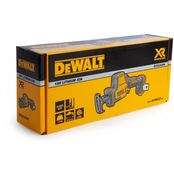 DeWalt DCS369N-XJ Scie Sabre Compacte XR 18V Brushless (Machine seule)