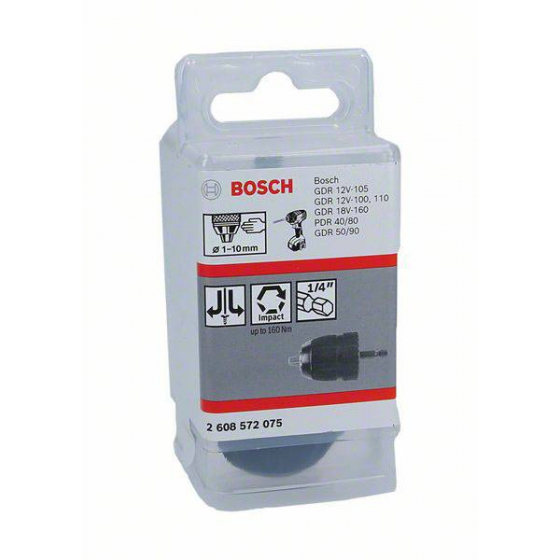 Bosch Mandrin auto-serrant 1/4" ø10mm pour visseuse à chocs (2608572075)