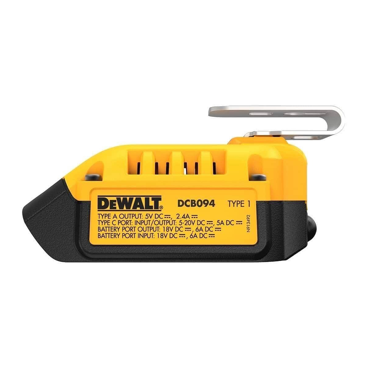 DeWalt Adaptateur, Chargeur USB-A & USB-C pour batterie XR 18V et 54V  DCB094-XJ