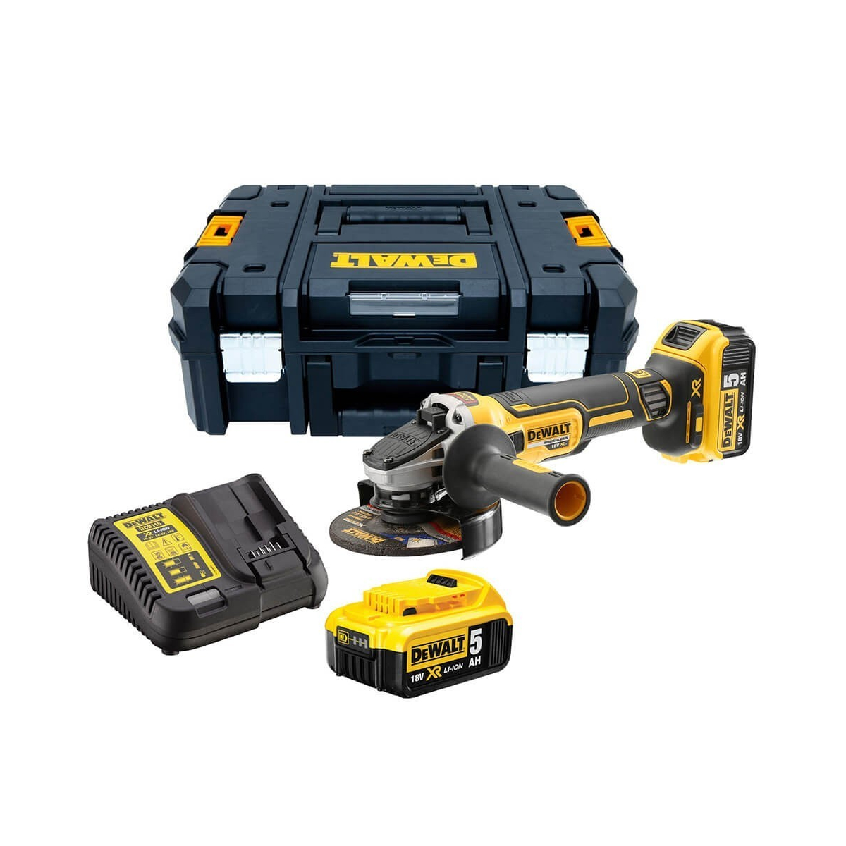 Meuleuse DEWALT 18V 125mm sans Batterie ni chargeur en coffret T-STAK /  DCG412NT