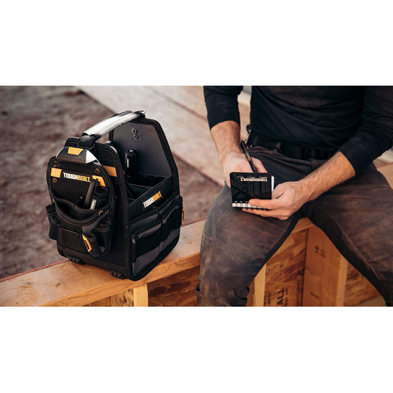 Toughbuilt Panier porte-outils 20cm + poche à outils ClipTech TB-CT-180-8 Toughbuilt Panier porte-outils 20cm + poche à outils ClipTech TB-CT-180-8