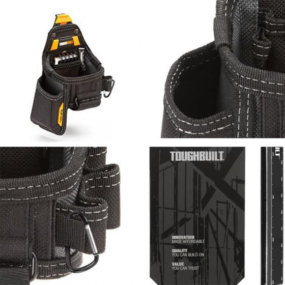 Toughbuilt Poche à outils pour mètre ruban et couteau/cutter + bloc-notes et crayon TB-CT-25X Toughbuilt Poche à outils pour mètre ruban et couteau/cutter + bloc-notes et crayon TB-CT-25X