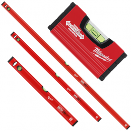 Milwaukee Set de 4 niveaux tubulaires antichocs "Slim Box" 10/60/120/180CM (4932478898)