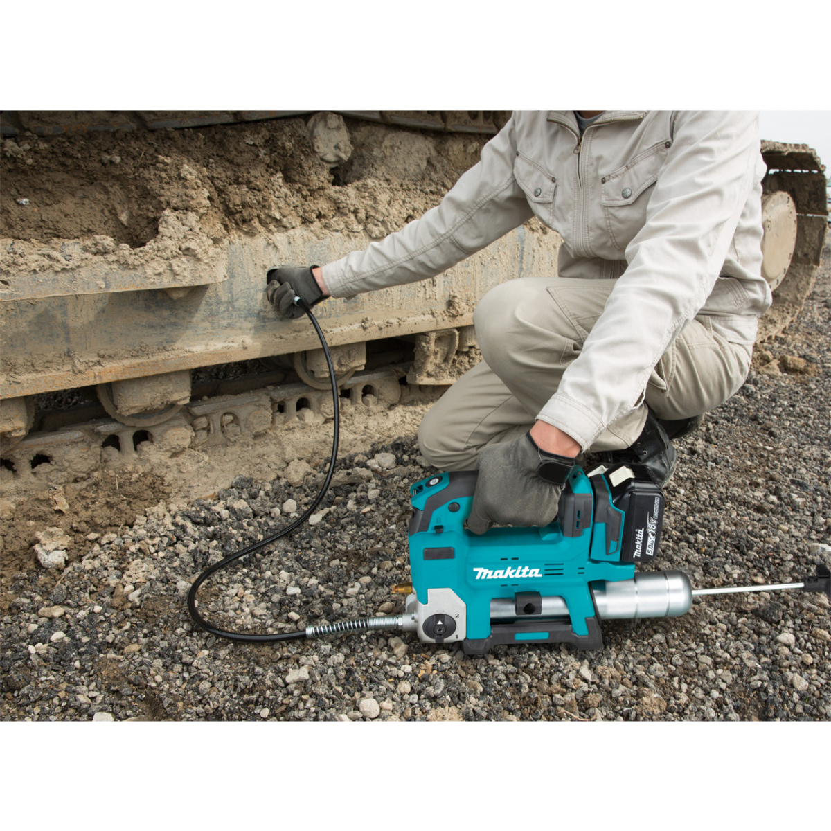 Makita Pompe à graisse sans fil 18V DGP180Z (Machine seule)