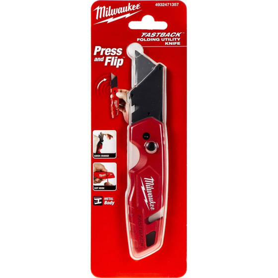 Milwaukee Cutter de poche Pliant Fastback (4932471357) Milwaukee Cutter de poche Pliant Fastback (4932471357)