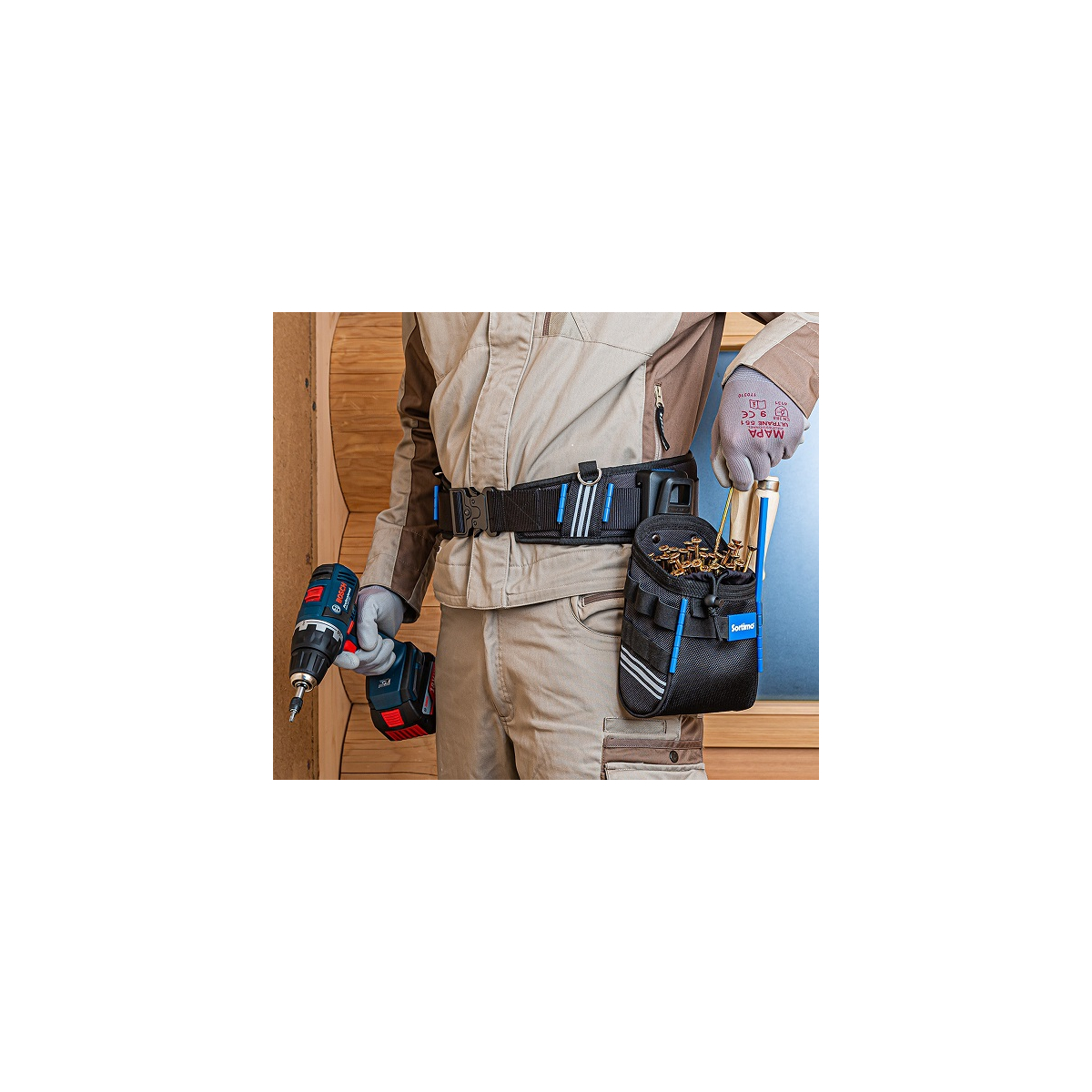Bosch Sortimo ProClick Tool-Pouch M 14 – Sac à outils professionnel en  tissu synthétique très résistant – Sac à clous pour couvreur de toit –  Petit