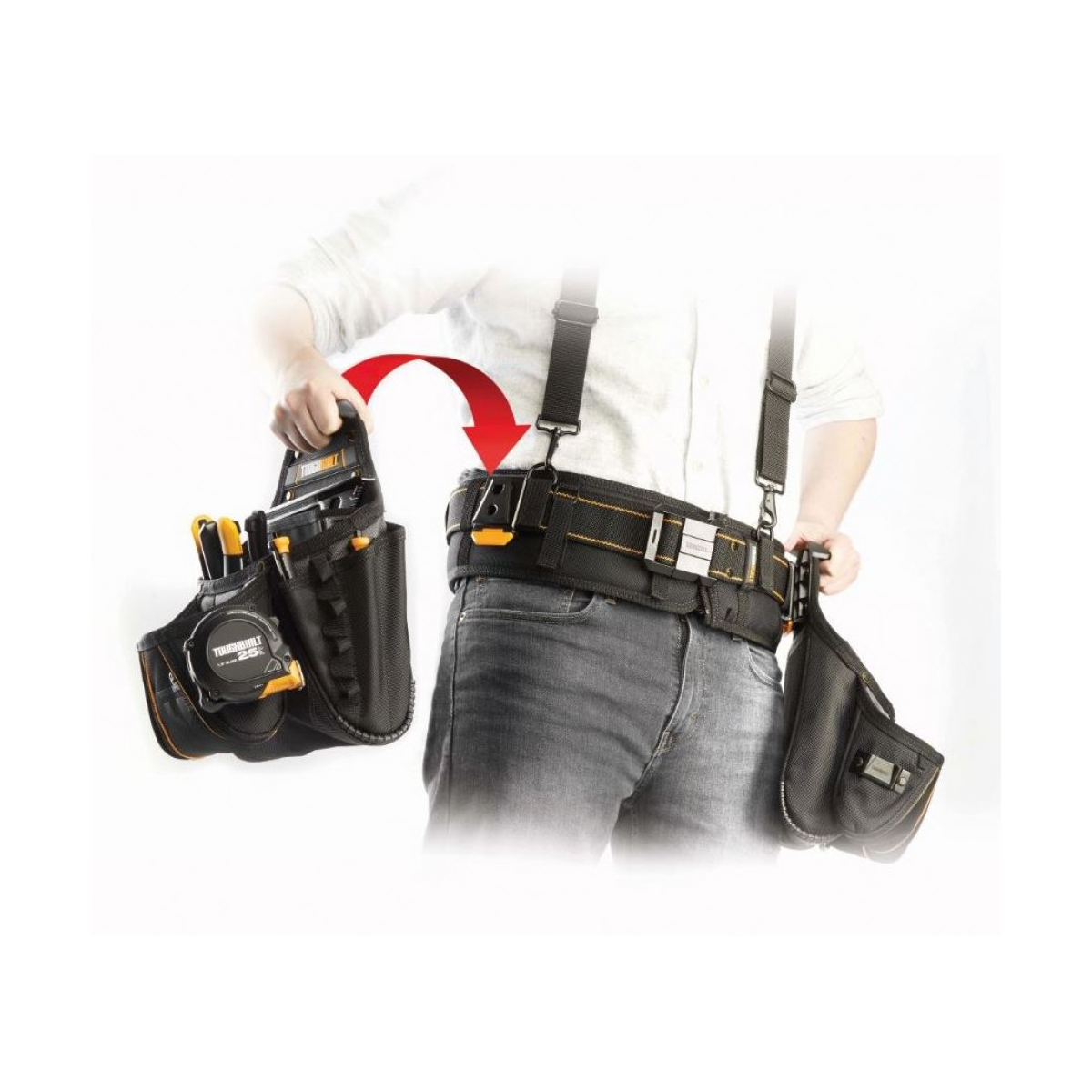 Toughbuilt Kit ceinture et poche à outils avec organisateur mural