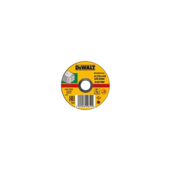 Dewalt DT42273 Disque à Tronçonner ø115x3mm Pierre