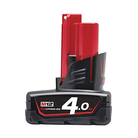 Milwaukee M12B4 Batterie 12V 4.0Ah Red Lithium-Ion (4932430065) Milwaukee M12B4 Batterie 12V 4.0Ah Red Lithium-Ion (4932430065)