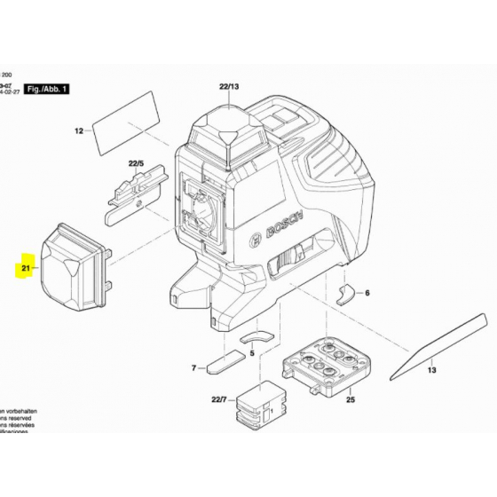 Bosch Fenêtre pour laser GLL 2-80P, GLL 3-80P (1618C01774)