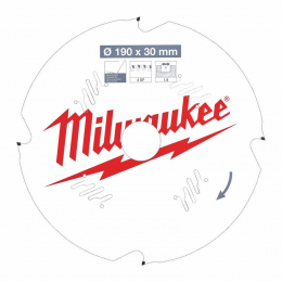 Milwaukee Lame de scie circulaire Fibre de verre Ø190x30x4Dts DP (4932471304)
