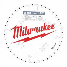 Milwaukee Lame de scie circulaire Bois Ø184x5/8"x40Dts ATB (4932471379)