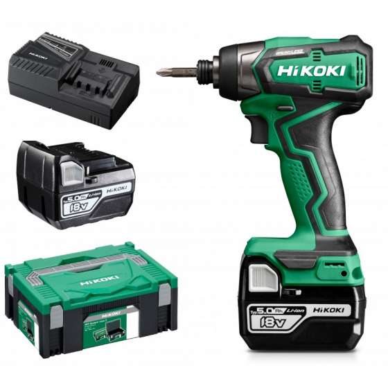 Hikoki WH18DDWPZ Visseuse à chocs 18V 140Nm 2x5.0Ah avec coffret Hitcase Hikoki WH18DDWPZ Visseuse à chocs 18V 140Nm 2x5.0Ah avec coffret Hitcase