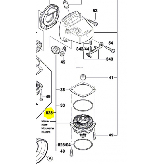 Bosch Flasque de Palier pour meuleuse GWS11-125CIE, GWS13-125CIE, GWS14-125CI, GWS1400 (1607000E1D)