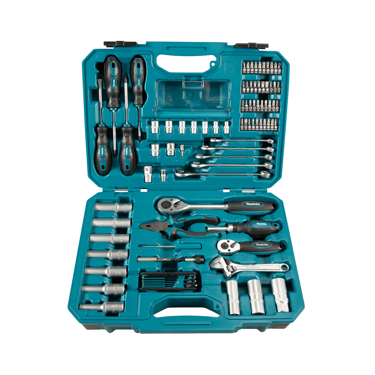 Makita Coffret d'outils 87 pièces avec mallette de transport E-08458