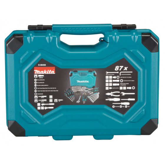 Makita Coffret d'outils 87 pièces avec mallette de transport E-08458 Makita Coffret d'outils 87 pièces avec mallette de transport E-08458