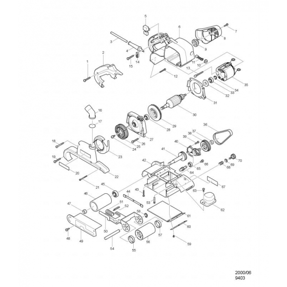 Makita 9403 Pièces détachées - www.TooManyTools.com - TooManyTools
