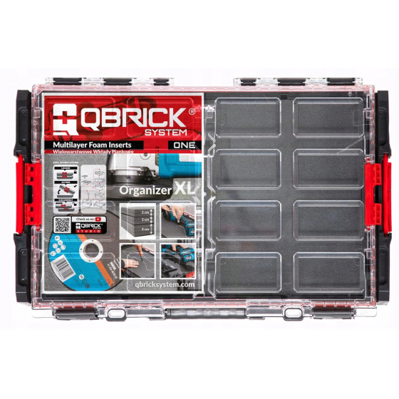 Qbrick System ONE Organisateur XL avec insert en mousse 582x387x131mm (ORGQXLFCZAPG003) Qbrick System ONE Organisateur XL avec insert en mousse 582x387x131mm (ORGQXLFCZAPG003)