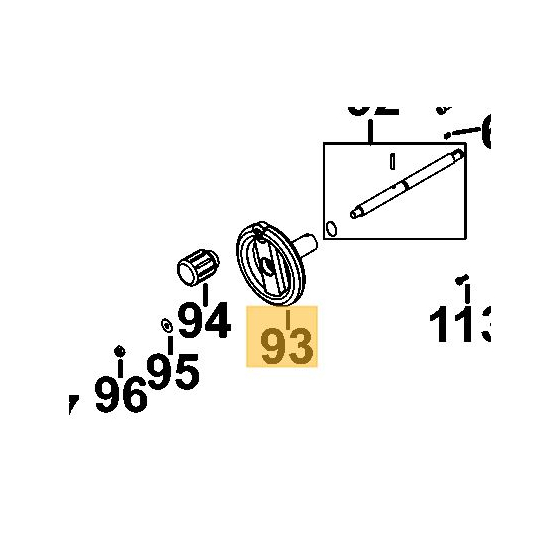 DeWalt Dispositif de réglage de roue pour scie DWE7485 (N695937) DeWalt Dispositif de réglage de roue pour scie DWE7485 (N695937)