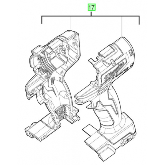 Milwaukee Carter pour perceuse M18CBLDD, M18CBLPD (4931465902)