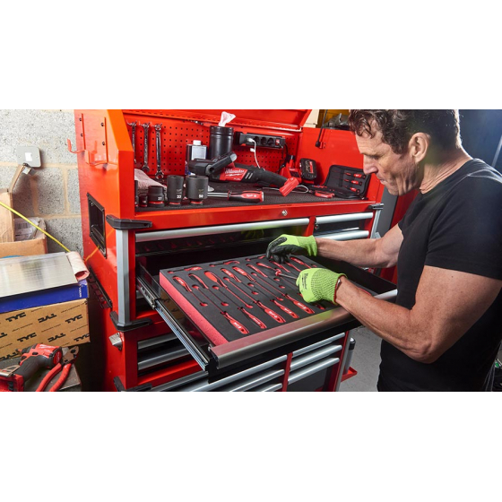 Milwaukee Servante d'atelier à 10 tiroirs 117cm SRC46-1 (4932478852) Milwaukee Servante d'atelier à 10 tiroirs 117cm SRC46-1 (4932478852)