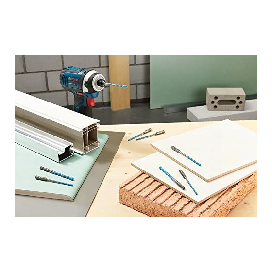 Bosch lot de x3 forets multi construction polyvalents HEX-9 Ø5-6-8 (2608589529)