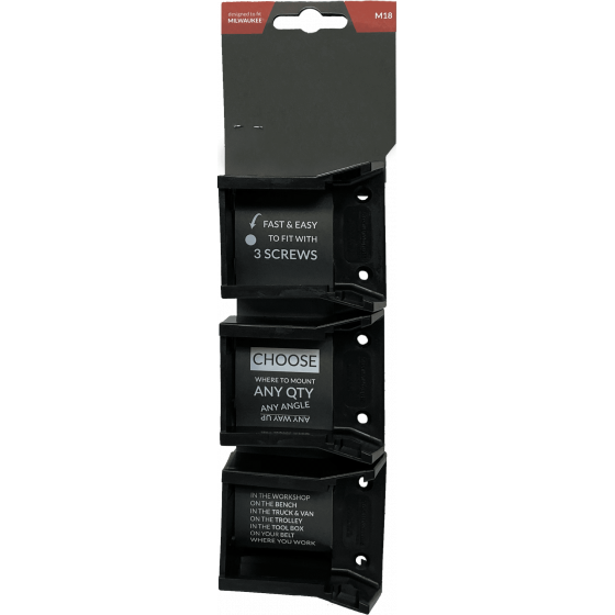 StealthMounts Supports de machines Milwaukee 18v 6-pack NOIR BM-MW18-6