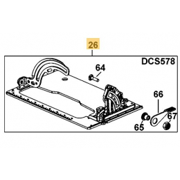 DeWALT Semelle pour scie circulaire 54V DCS575  & DCS578 (N472353)