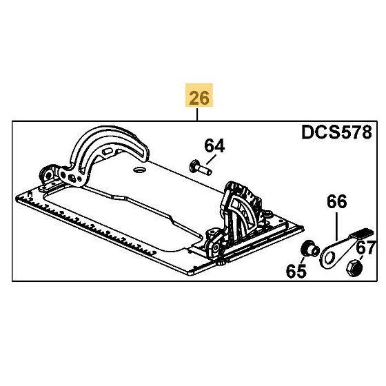 DeWALT Semelle pour scie circulaire 54V DCS575  & DCS578 (N472353)