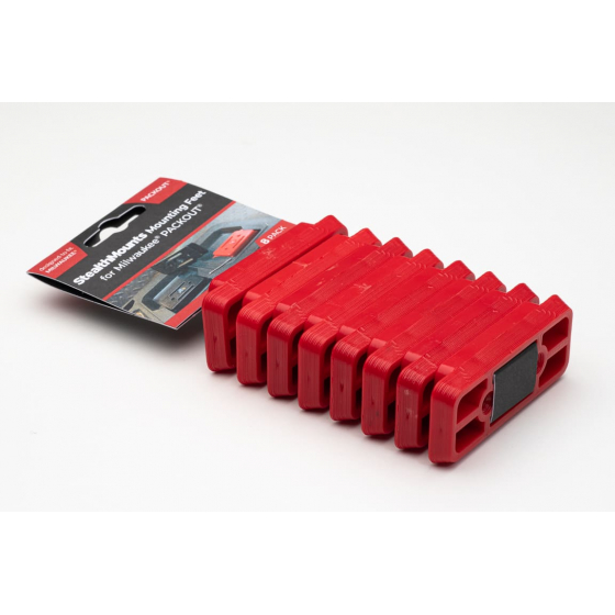 StealthMounts Supports de fixations Packout Milwaukee 8-pack ROUGE PAC-F-02-8