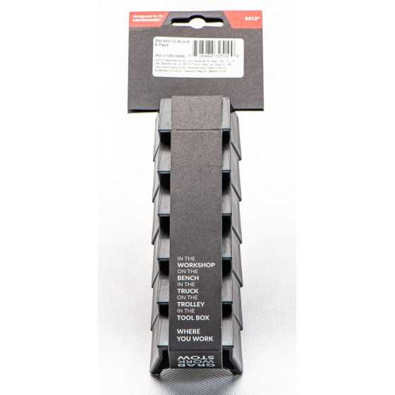 StealthMounts Supports de batteries Milwaukee 12v 6-pack NOIR BM-MW12-BLK-6