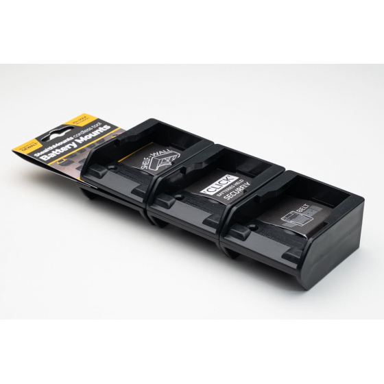 StealthMounts Supports de batteries DeWalt 18V & 54V 6-pack NOIR BM-DW20-6