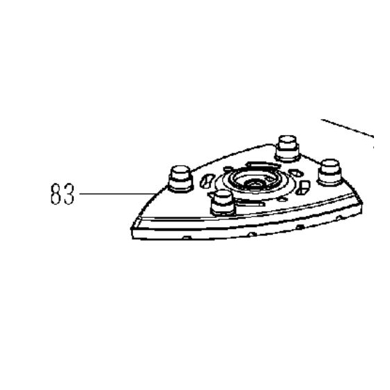 Metabo Plateau de ponçage avec fixation auto-agrippante velcro pour ponceuse SMA12BL (344102820)