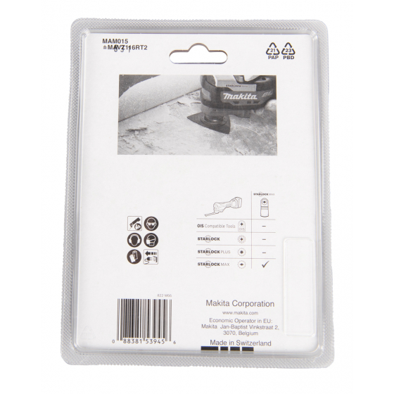 Makita B-66553 Plateau de ponçage carbure Starlock Max (116mm- 20g) Makita B-66553 Plateau de ponçage carbure Starlock Max (116mm- 20g)