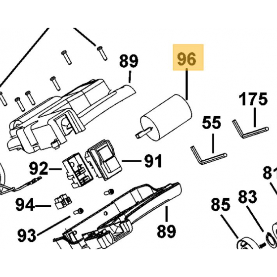 DeWalt Condensateur 18µF pour scie à onglet D27111 (641082-00)