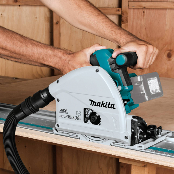 Makita DSP600ZJ Scie plongeante 36V 2x18V Li-ion ø165mm (Machine seule)