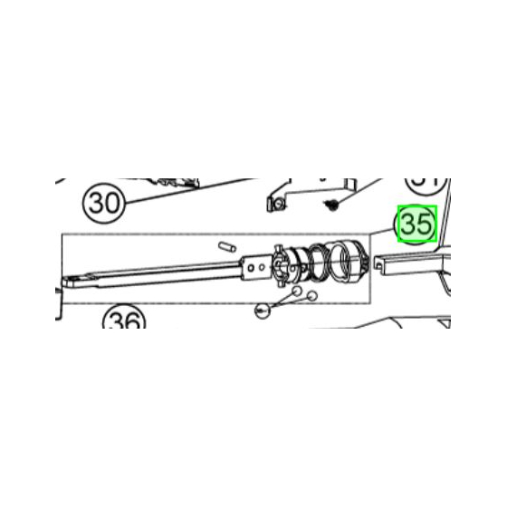 Ryobi Axe d'entraînement de scie sabre RRS1801M, RRS1801L26S (5131029512)