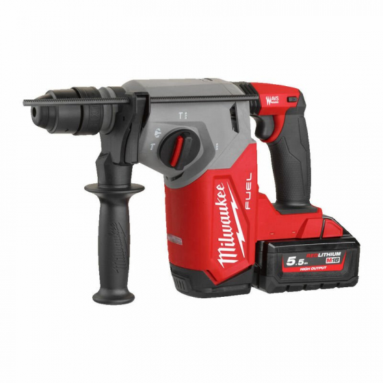 Milwaukee M18 FHX-552X Perforateur, burineur SDS+ 26mm FUEL 18V 2.5J 2x5.5Ah avec mandrin FIXTEC (4933478889)