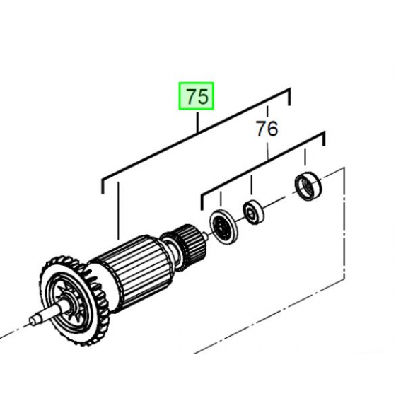 AEG Induit pour meuleuse d'angle ø180mm & ø230mm (4931441099)