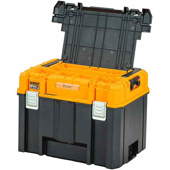 DeWALT Coffret T-STAK IP54 Grande contenance avec organiseur et longue poignée (DWST83343-1) DeWALT Coffret T-STAK IP54 Grande contenance avec organiseur et longue poignée (DWST83343-1)
