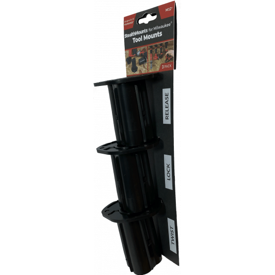 StealthMounts Supports de machines Milwaukee 12v 3-pack NOIR TM-MW12-BLK-3 StealthMounts Supports de machines Milwaukee 12v 3-pack NOIR TM-MW12-BLK-3
